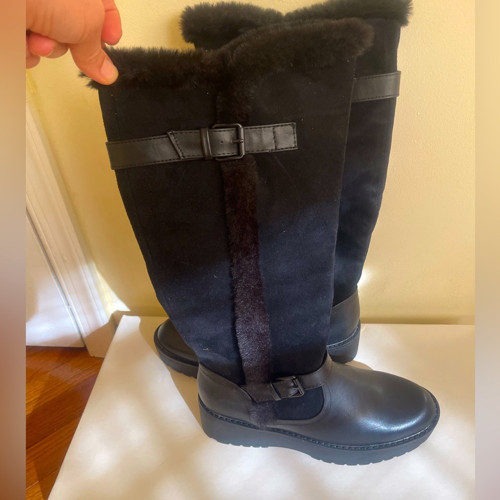 NWT wanted velvet, fur , leather Boots for women - Picture 11 of 12